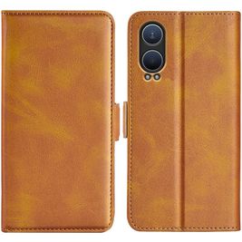 Mobigear Slim Magnet Housse OnePlus Nord CE 4 Lite Etui Porte-Monnaie - Cognac