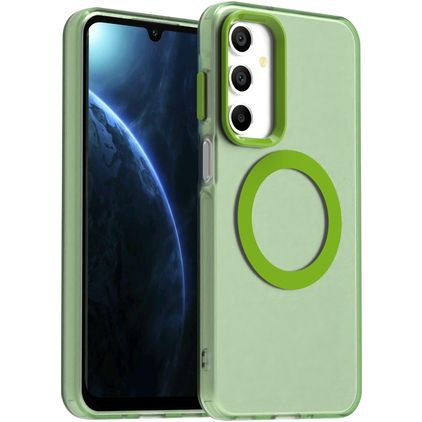 Mobigear Shockproof Samsung Galaxy A16 MagSafe Plastique rigide Coque arrière - Vert