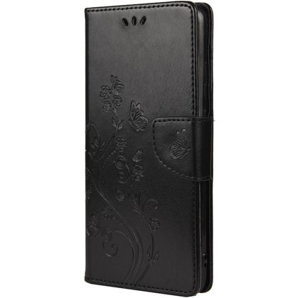 Mobigear Flowers Housse Samsung Galaxy A53 Etui Porte-Monnaie - Noir