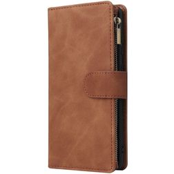 Mobigear Zipper Housse Samsung Galaxy Note 10 Lite Etui Porte-Monnaie - Marron