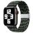 Mobigear Braided Bracelet Nylon Apple Watch Fermeture à pince - 49/46/45/44 mm - Noir / Vert
