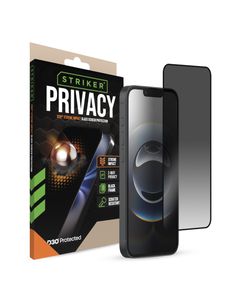 Striker Xtreme Impact Privacy iPhone 13 Pro Verre trempé Protection d'écran Confidentialité - Compatible Coque - Noir