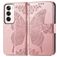 Mobigear Butterfly Housse OPPO Reno 12 Pro Etui Porte-Monnaie - Rose doré