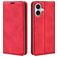 Mobigear Retro Slim iPhone 17 Étui Portefeuille - Rouge