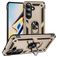 Mobigear Armor ring Samsung Galaxy S26 Plastique rigide Coque arrière Antichoc avec bague de maintien - Or