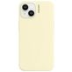 Nudient Base Coque iPhone 14 Coque arrière en Silicone - Pale Yellow