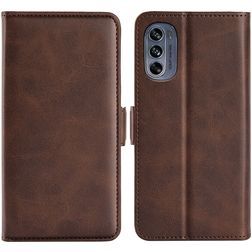 Mobigear Slim Magnet Housse Motorola Moto G62 Etui Porte-Monnaie - Marron
