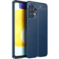Mobigear Luxury Coque Samsung Galaxy A53 Coque arrière en TPU Souple - Bleu Marin