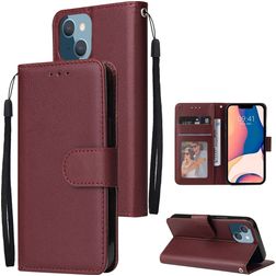 Mobigear Wallet Housse iPhone 14 Plus Etui Porte-Monnaie - Rouge