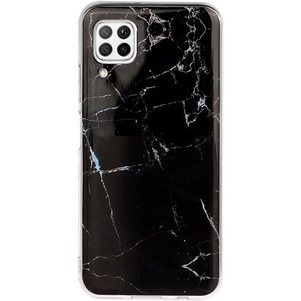 Mobigear Marble Coque Huawei P40 Lite Coque arrière en TPU Souple - Noir