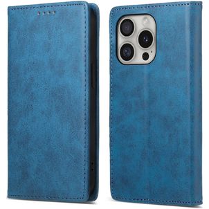 Mobigear Wallet Housse iPhone 16 Pro Etui Porte-Monnaie - Bleu