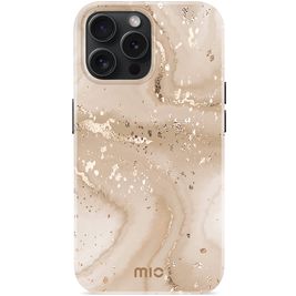 MIO Coque iPhone 15 Pro MagSafe Coque arrière Rigide - Gold Marble
