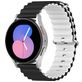 Mobigear Ocean Bracelet Silicone Smartwatch Fermeture boucle ardillon - Connexion universelle de 22 mm - Noir / Blanc