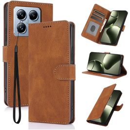Mobigear Wallet Housse Xiaomi 14T Pro Etui Porte-Monnaie - Marron