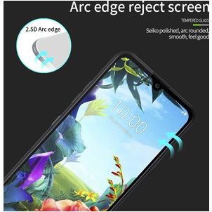 Mobigear Premium LG K40s Verre trempé Protection d'écran - Compatible Coque - Noir
