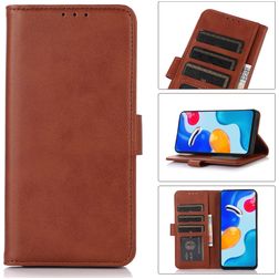 Mobigear Wallet Housse iPhone 16 Pro Etui Porte-Monnaie - Marron
