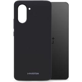 Mobilize Rubber Gelly Coque OnePlus Nord CE5 Coque arrière en TPU Souple - Noir