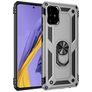 Mobigear Armor Ring Samsung Galaxy A51 Plastique rigide Coque arrière Antichoc avec bague de maintien - Argent