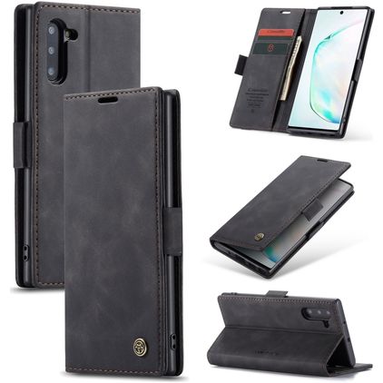 CaseMe 013 Samsung Galaxy Note 10 Étui Portefeuille - Noir