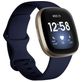 Mobigear Sport Dual Bracelet Silicone Fitbit Versa 3 Fermeture à clou et passant - Dark Blue