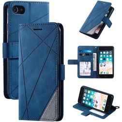 Mobigear Rhombus Housse iPhone SE (2020) Etui Porte-Monnaie - Bleu