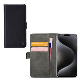 Mobilize Classic Gelly Wallet Housse iPhone 15 Pro Max Etui Porte-Monnaie - Noir