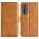Mobigear Slim Magnet Housse Motorola Edge (2022) Etui Porte-Monnaie - Cognac