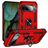 Mobigear Armor Ring Coque Google Pixel 9 Coque arrière Rigide Anti-Chocs avec Anneau-Support - Rouge