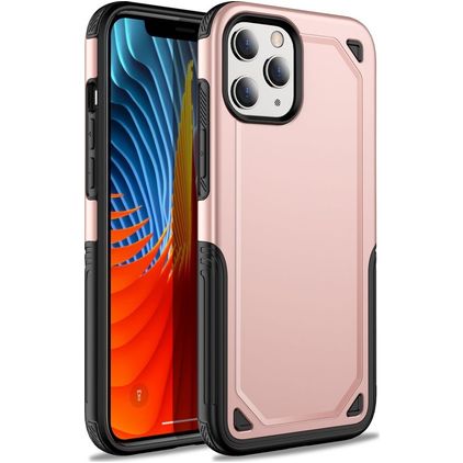 Mobigear Slim Armor Coque iPhone 12 Pro Max Coque arrière Rigide Anti-Chocs - Rose doré