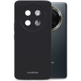 Mobilize Rubber Gelly Coque Honor Magic 7 Coque arrière en TPU Souple - Noir