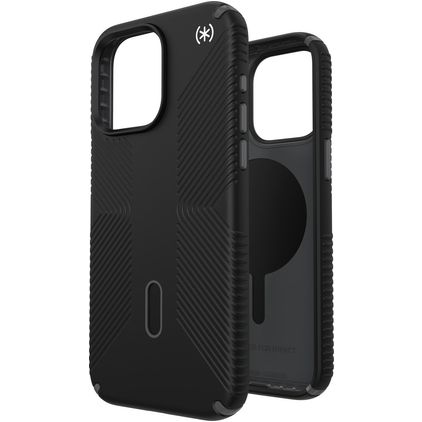 Speck Presidio2 Grip Coque iPhone 15 Pro Max MagSafe Coque arrière Rigide Anti-Chocs - Noir