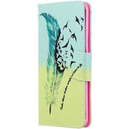 Mobigear Design Housse Huawei P40 Pro Etui Porte-Monnaie - La plume