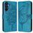 Mobigear Flowers Housse Samsung Galaxy A17 Etui Porte-Monnaie - Bleu
