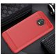 Mobigear Brushed Slim Coque Motorola Moto E4 Plus Coque arrière en TPU Souple - Rouge