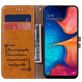 Mobigear Wallet Housse Samsung Galaxy A20e Etui Porte-Monnaie - Cognac