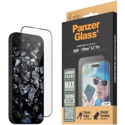 PanzerGlass Ultra-Wide Fit iPhone 16 Pro Verre trempé Protection d'écran - Compatible Coque + Cadre d'installation