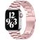 Mobigear Antwerp Bracelet Acier Apple Watch Fermeture boucle déployante - 49/46/45/44 mm - Rose