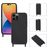 Mobigear Lanyard iPhone 14 Pro Coque avec cordon en Silicone - Noir