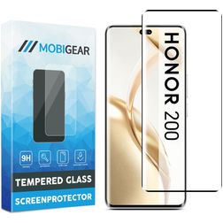 Mobigear Premium HONOR 200 Verre trempé Protection d'écran - Compatible coque - Noir