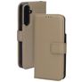 Mobiparts Housse Samsung Galaxy A35 Etui en Cuir Véritable Porte-Monnaie - Taupe