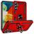 Mobigear Armor Ring Samsung Galaxy A24 Plastique rigide Coque arrière Antichoc avec bague de maintien - Rouge