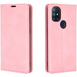 Mobigear Retro Slim Housse OnePlus Nord N10 5G Etui Porte-Monnaie - Rose