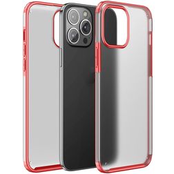 Mobigear Shockproof Coque iPhone 13 Pro Max Coque arrière Rigide Anti-Chocs - Rouge