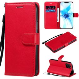 Mobigear Premium Housse iPhone 12 Etui Porte-Monnaie - Rouge