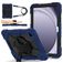 Mobigear SureGrip Xtreme Coque Samsung Galaxy Tab A9 Plus (2023) Coque arrière en Plastique rigide,Silicone + Bandoulière + Support Amovible - Bleu