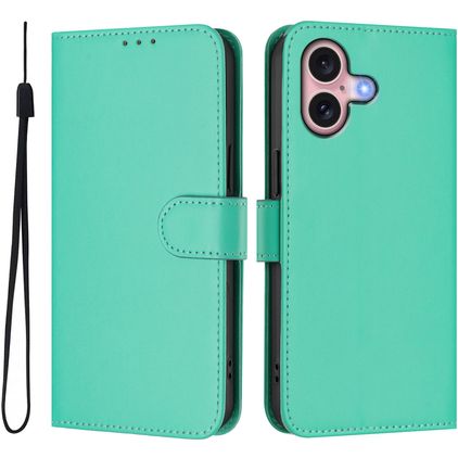 Mobigear Urban Wallet Housse iPhone 16 Etui Porte-Monnaie - Vert