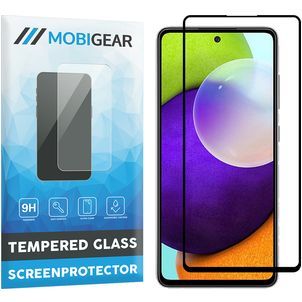 Mobigear Premium Samsung Galaxy A52 Verre trempé Protection d'écran - Compatible Coque - Noir