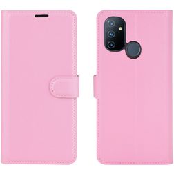 Mobigear Classic Housse OnePlus Nord N100 Etui Porte-Monnaie - Rose
