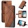 Mobigear Rhombus Housse iPhone SE (2022) Etui Porte-Monnaie - Marron