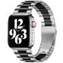 Mobigear Antwerp Bracelet Acier Apple Watch Fermeture boucle déployante - 42/41/40/38 mm - Noir / Argent